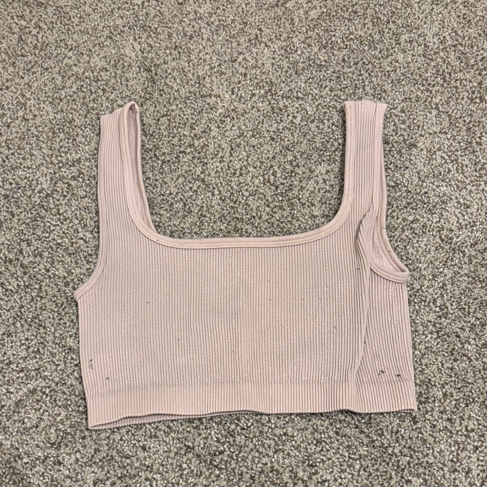 Cotton On Blush Ribbed Crop Top
